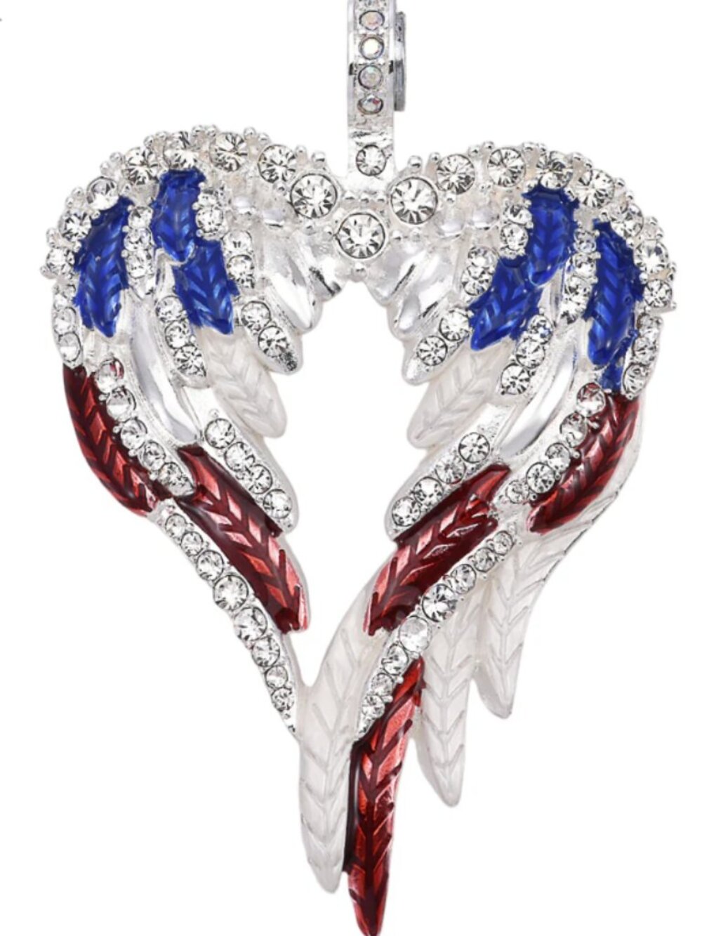 KIRKS FOLLY AMERICANA LAND OF THE FREE 250TH ANGEL WING MAGNETIC ENHANCER PENDAN